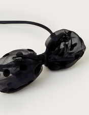 Polka Dot Puff Bow Headband, , large