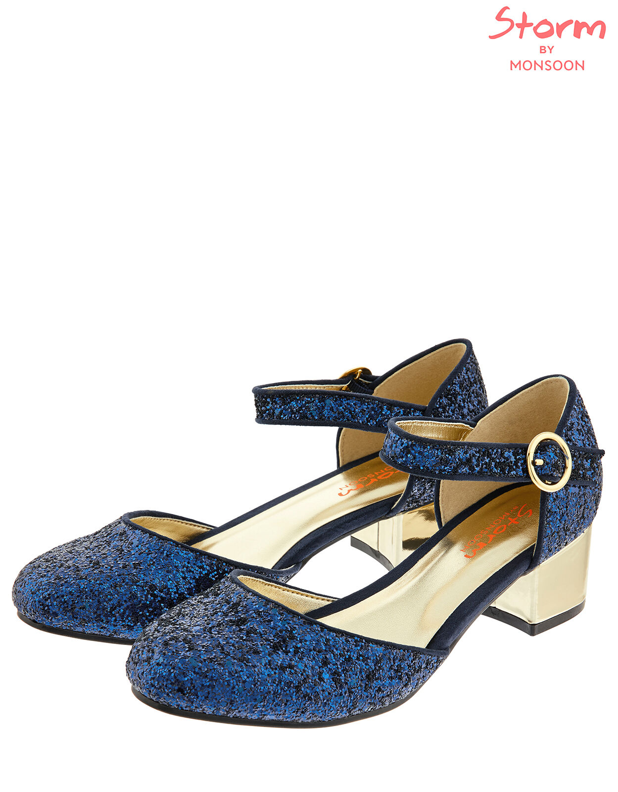 Samara Glitter Two Part Shoes Blue