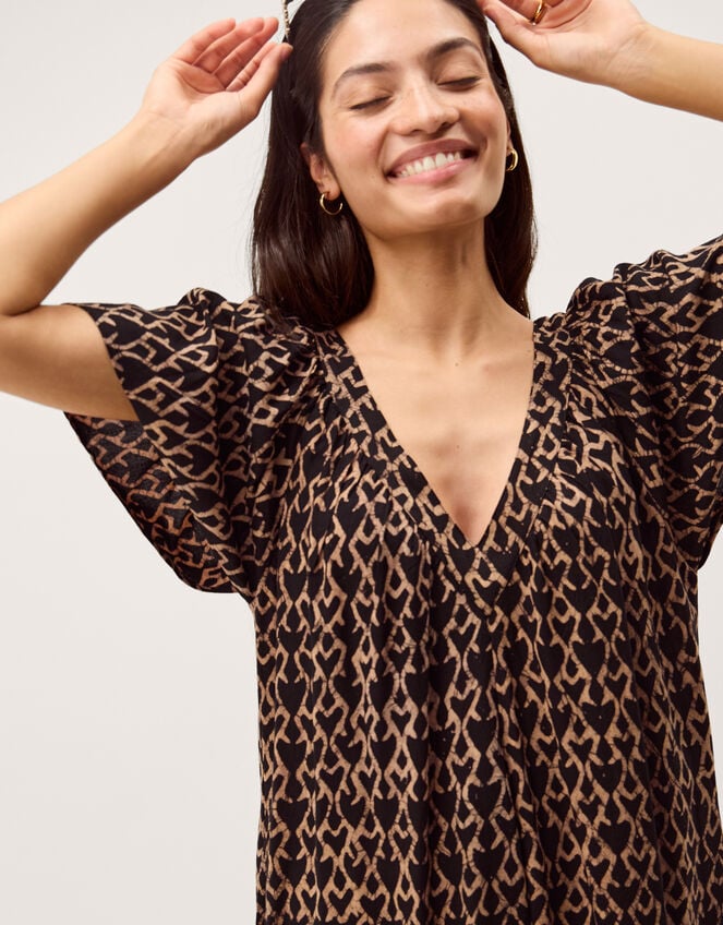 Arti Print Wide Leg Jumpsuit, Black (BLACK), large