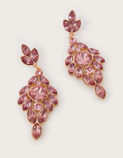 Gemstone Leaf Drop Earrings, , large