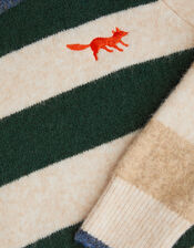 Colourblock Stripe Jumper, Cream (CREAM), large