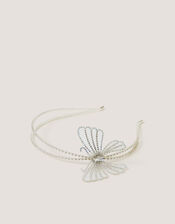 Rhinestone Butterfly Metal Headband, , large