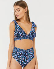 Divya Ditsy Print Bikini Top, Black (BLACK), large