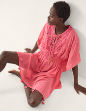 Jada Embellished Mini Kaftan, Pink (ROSE), large