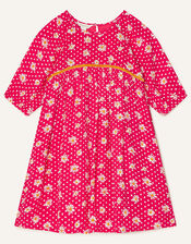 Daisy Spot Dress with LENZING™ ECOVERO™, Red (RED), large