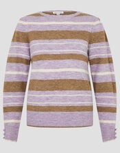 Simone Stripe Jumper, Purple (LILAC), large