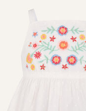 Embroidered Floral Cami Top, Ivory (IVORY), large