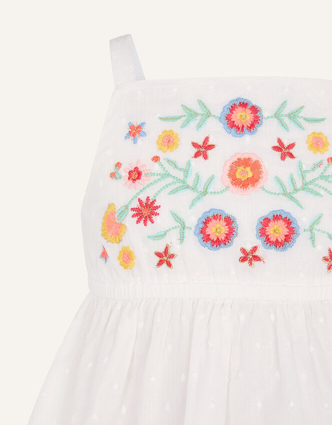Embroidered Floral Cami Top, Ivory (IVORY), large