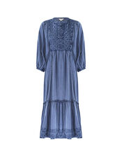 East Cinzia Tiered Denim Dress, Blue (DENIM BLUE), large