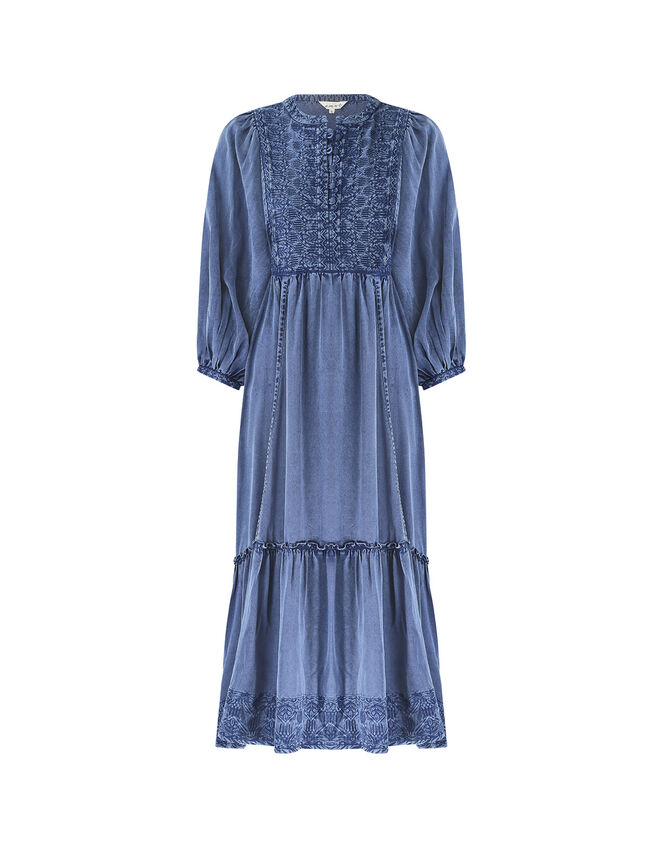 East Cinzia Tiered Denim Dress, Blue (DENIM BLUE), large