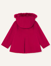 Baby Bow Coat with Hood , Red (RED), large
