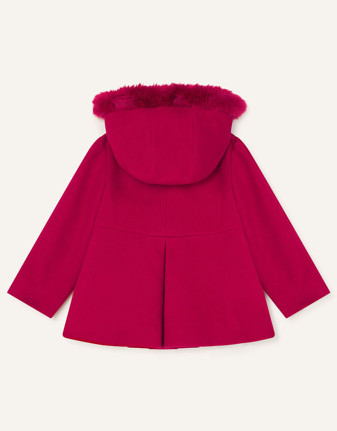 Baby Bow Coat with Hood , Red (RED), large