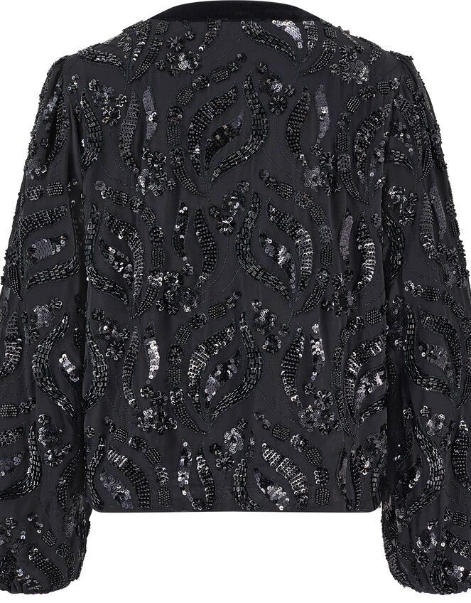 East Bow Embellished Jacket , Black (BLACK), large