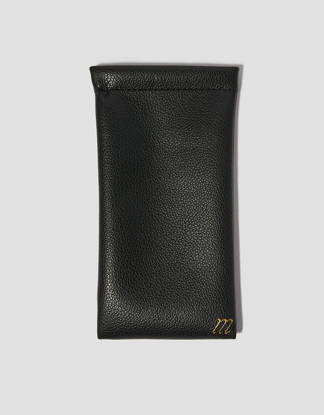 Faux Leather Sunglasses Pouch, , large