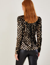Cindy Sequin Top, Gold (GOLD), large