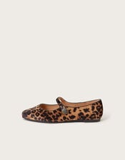 Lizzy Leopard Print Mary Jane Flats, Multi (MULTI), large