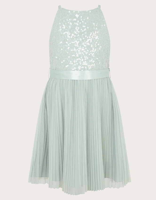 Keita Embellished Plisse Dress, Green (GREEN), large