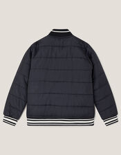 Varsity Bomber Jacket, Blue (NAVY), large