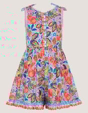 Alani Fruit Print Playsuit, Pink (PINK), large