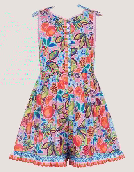 Alani Fruit Print Playsuit, Pink (PINK), large