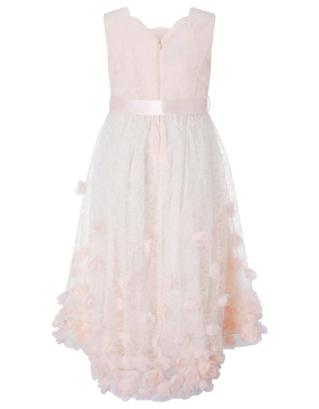 Lace 3D Flower Dress Orange