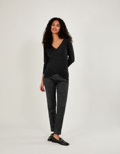 Smart Wrap Jumper with LENZING™ ECOVERO™ , Black (BLACK), large