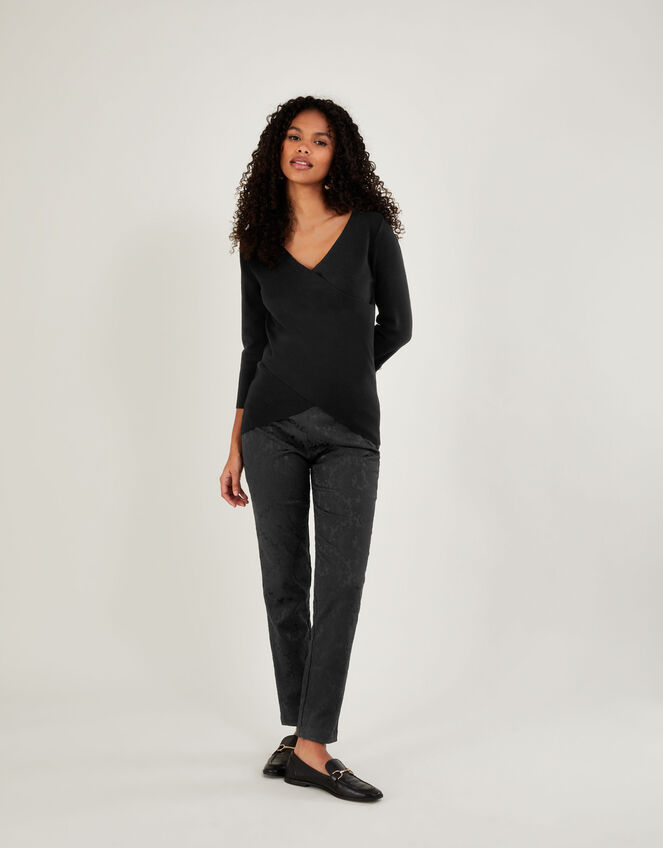 Smart Wrap Jumper with LENZING™ ECOVERO™ , Black (BLACK), large