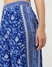 Billie Printed Culottes in LENZING™ ECOVERO™, Blue (BLUE), large