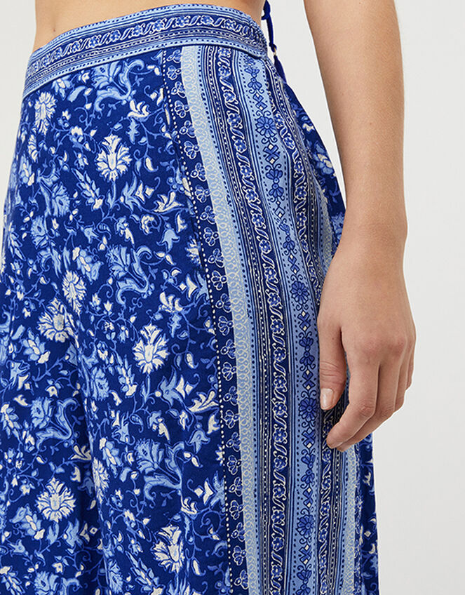 Billie Printed Culottes in LENZING™ ECOVERO™, Blue (BLUE), large