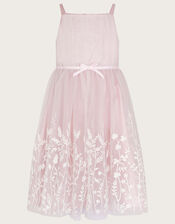 Meadow Border Tulle Dress, Pink (PINK), large