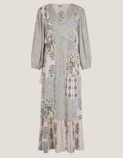 Selene Floral Long Sleeve Maxi Dress, Ivory (IVORY), large
