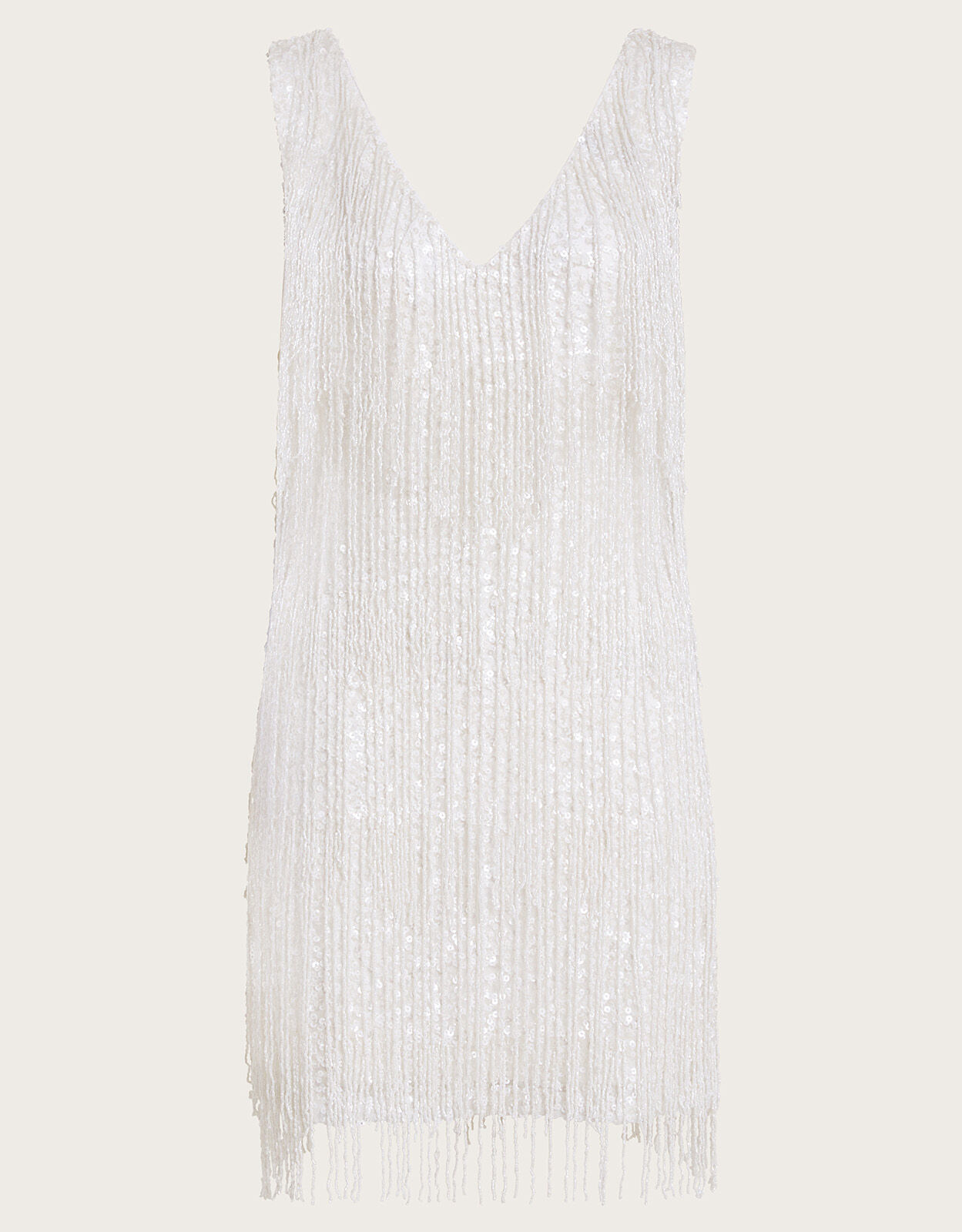 Stevie Fringe Bridal Dress Ivory