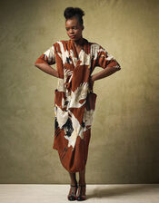 One Hundred Stars Cigar Rachel Dress, Brown (BROWN), large