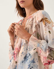 Sasha Floral Ruffle Blouse, Cream (CREAM), large