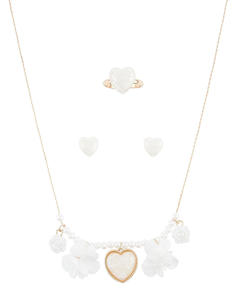 Pearly Heart And Rose Jewellery Set Girls Jewellery Monsoon Global Shop monsoon women's dresses at up to 70% off! monsoon