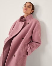 Freya Bouclé Coat, Pink (PINK), large