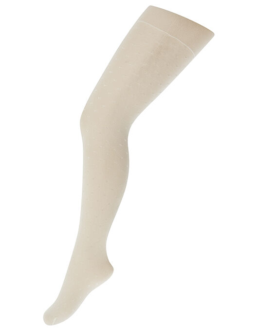 Girl Bridal Spot Tights Ivory Girls Tights Socks Monsoon
