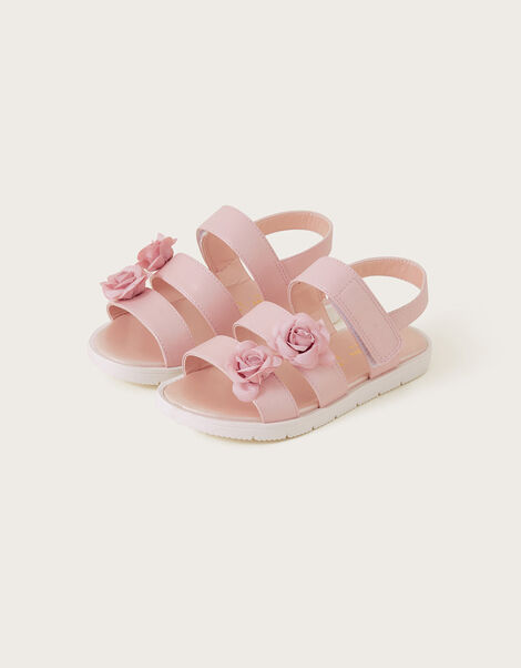 Rose Shimmer Sandals, Pink (PINK), large