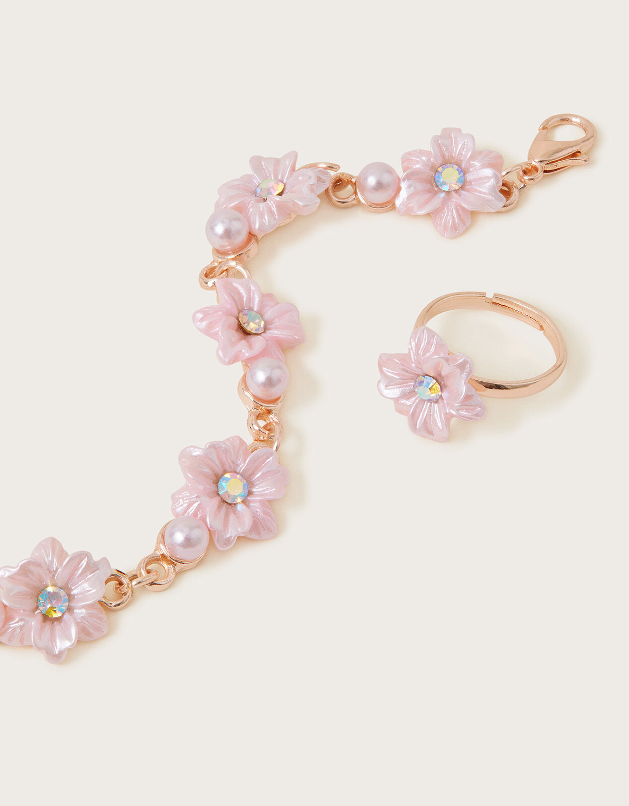 Flower on sale ring bracelet