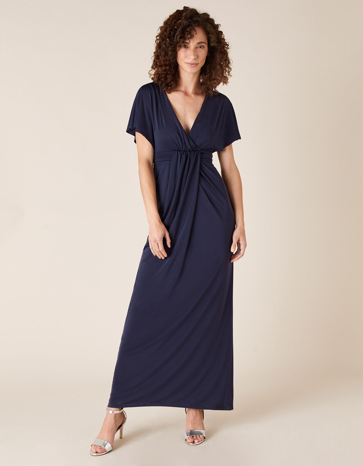 Monsoon navy long dress sale