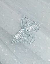 Land of Wonder Butterfly Wings Glitter Dress, Grey (GREY), large