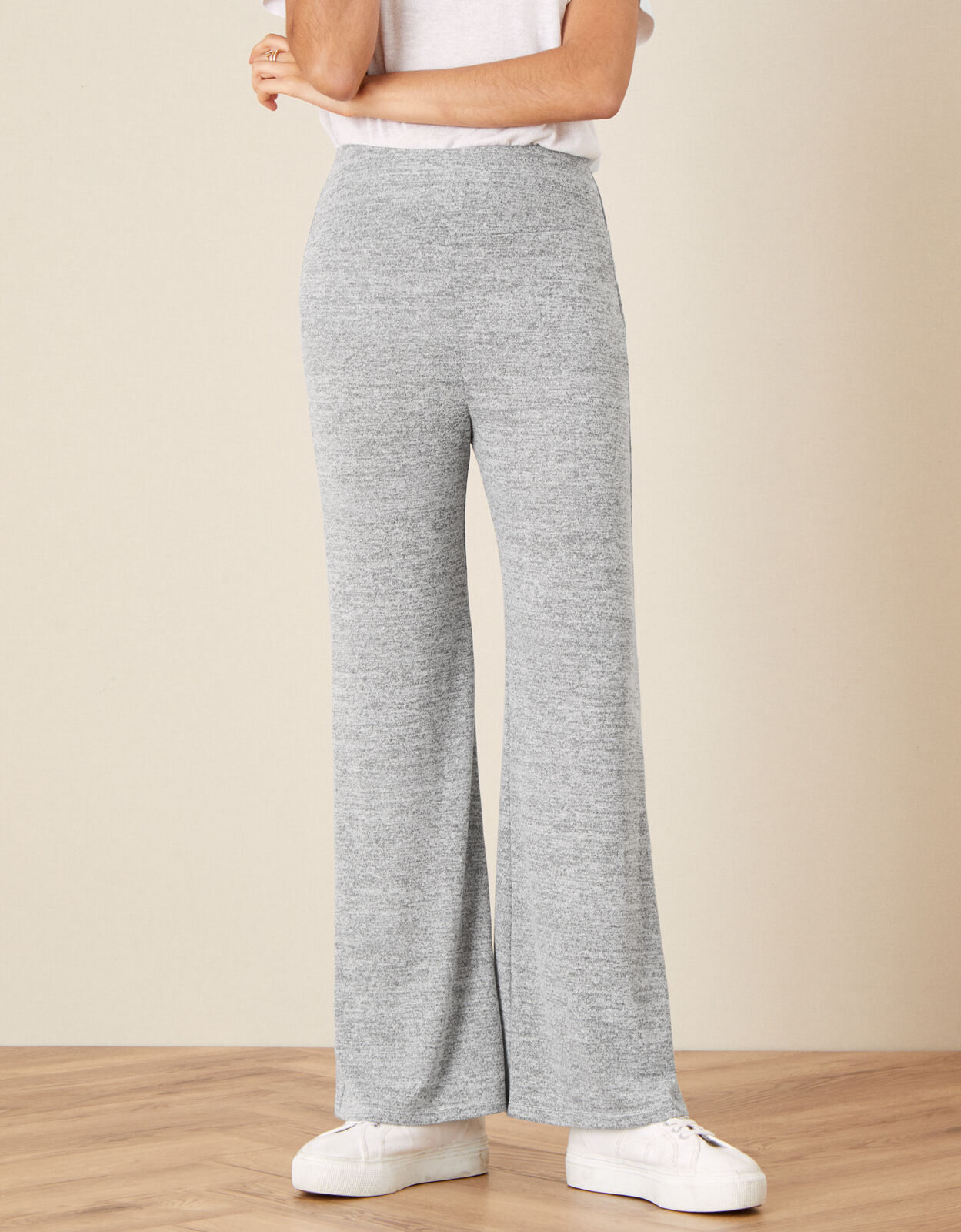 Grey wide leg joggers top