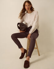 Nadine Skinny Jeans, Brown (CHOCOLATE), large