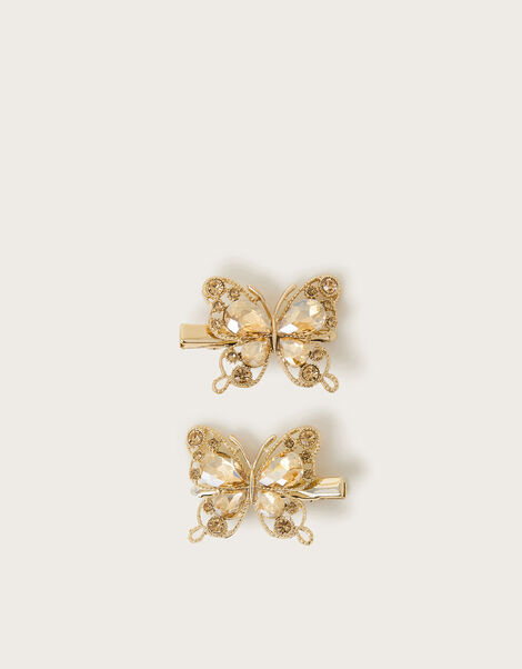 2-Pack Jewel Butterfly Hair Clips, , large