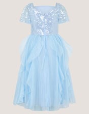 Scarla Sequin Ruffle Party Dress, Blue (PALE BLUE), large
