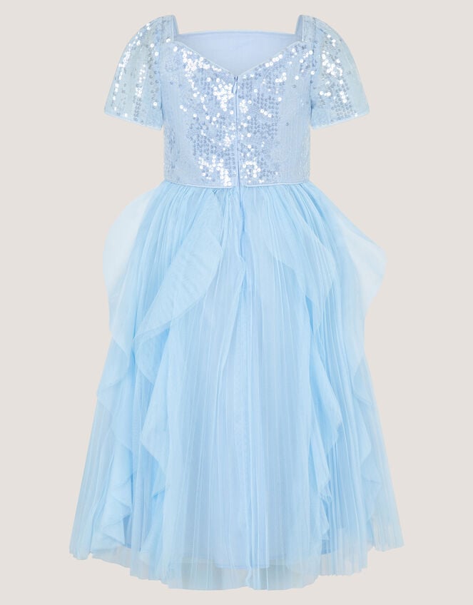 Scarla Sequin Ruffle Party Dress, Blue (PALE BLUE), large