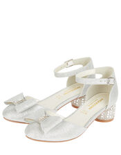 Carly Sparkle Bow Shoes, Silver (SILVER), large