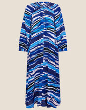 Gelato Stripe Dress in Sustainable Fabric, Blue (BLUE), large