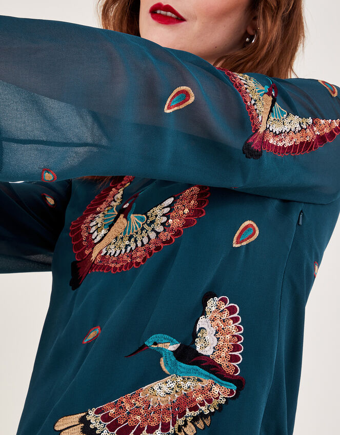 Baylie Embellished Tunic Dress, Teal (TEAL), large