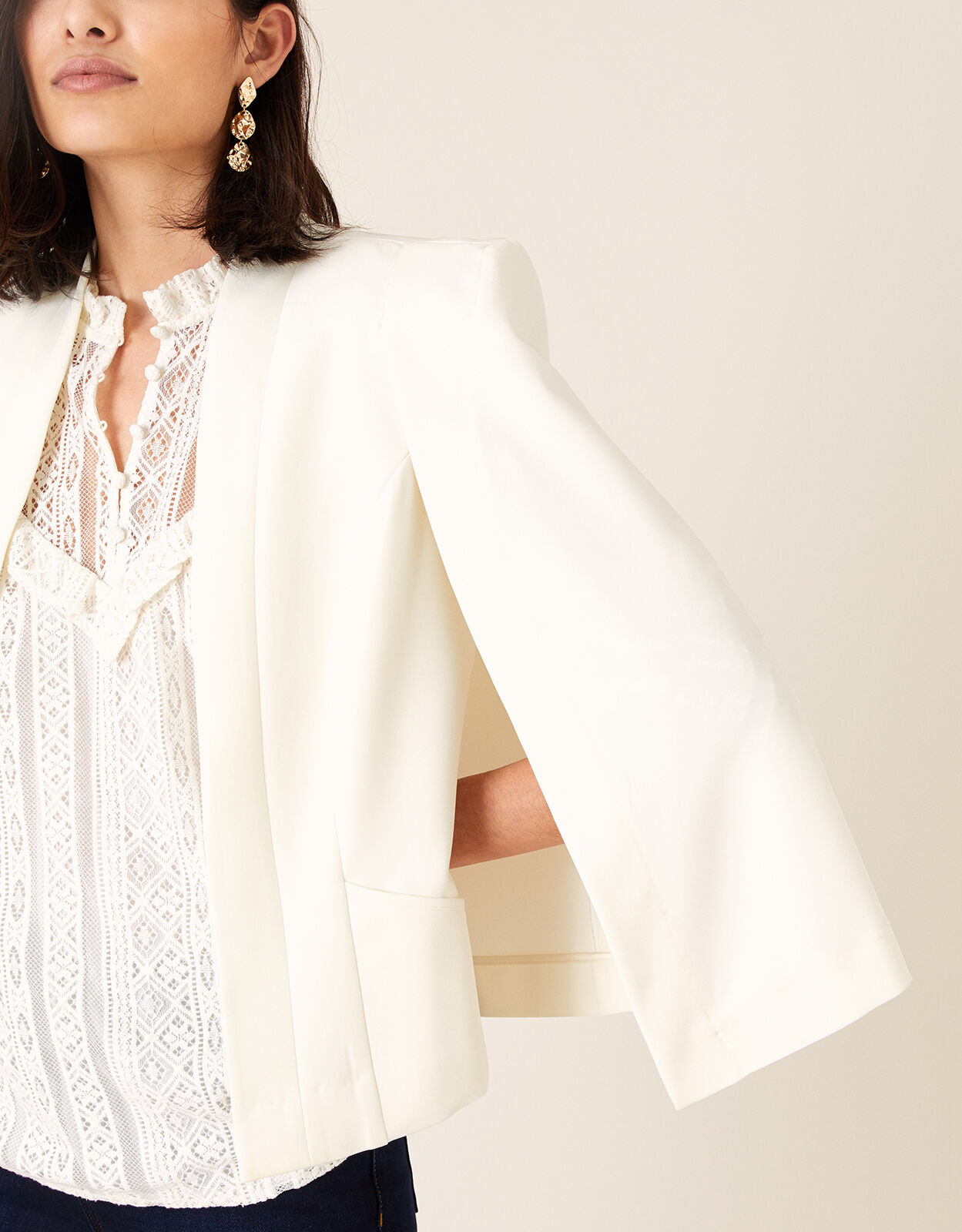Ivory deals cape blazer